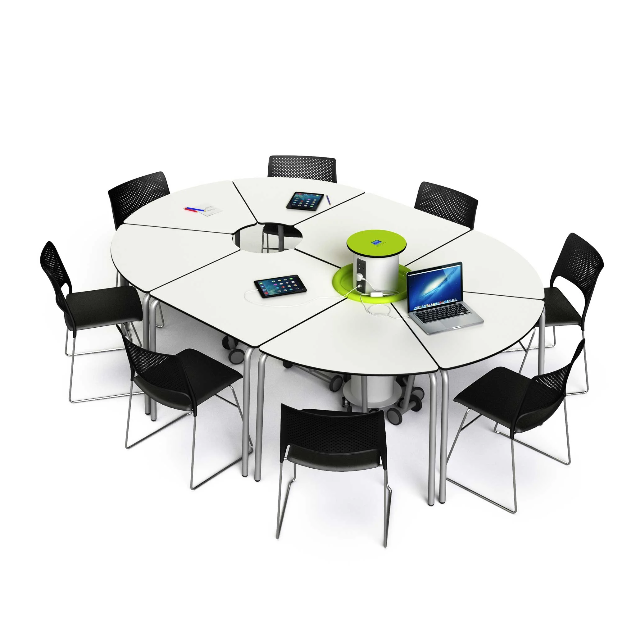 runde tische, Tischgruppe, Moderatorische Tische, Klapptisch, Arbeitsplatz