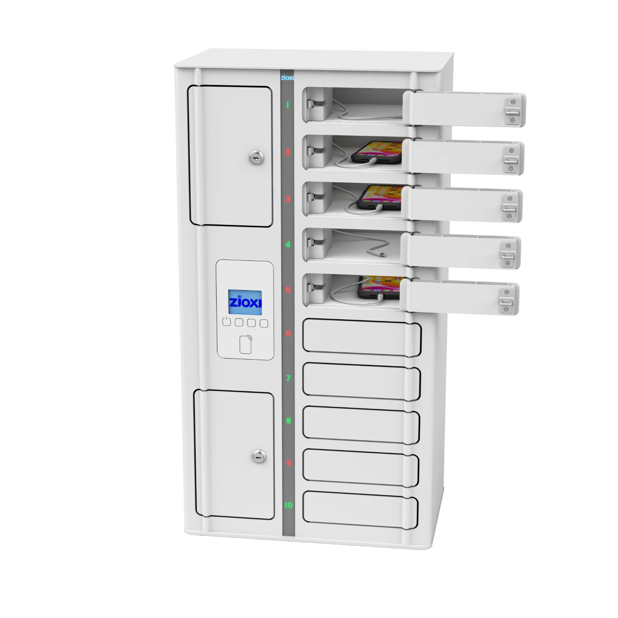 Standgerät, USB-Ladefächer, Mehrfachladegerät, Medienspender, Kartenladefach