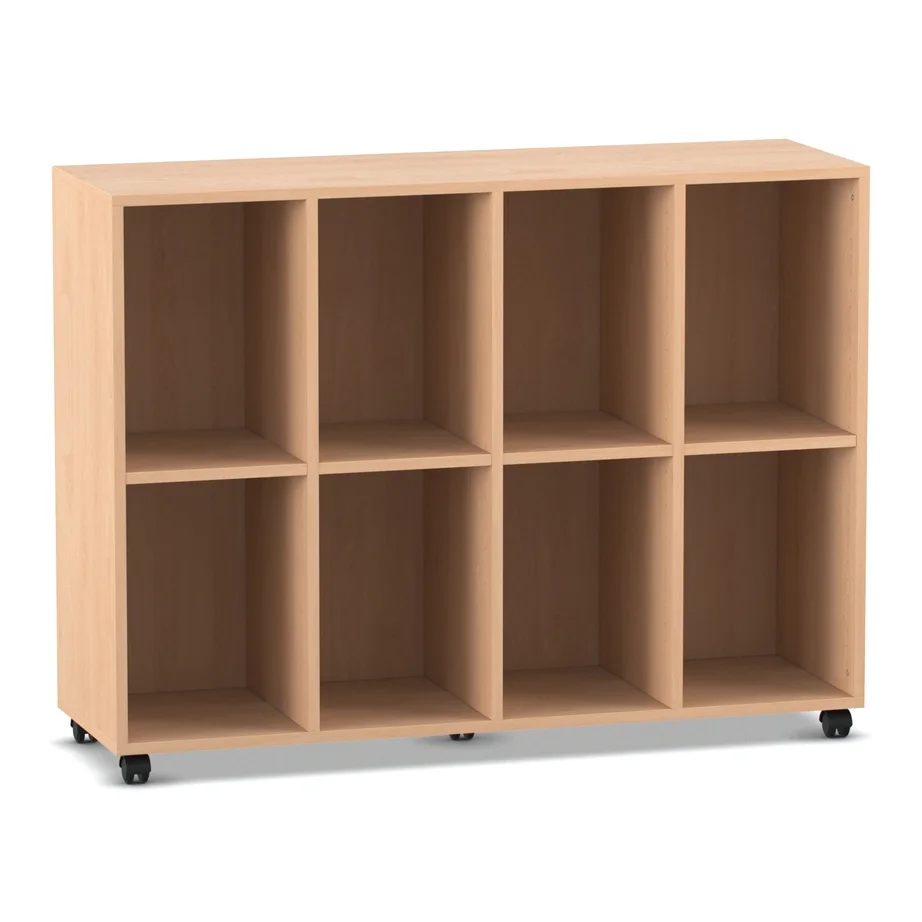 Schubladenregal, Holzschrank, Küche, Rollbares Regal, 8 Fächer