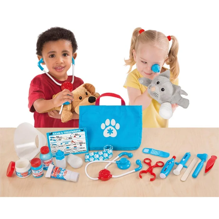 Kinderarzt-Set, Spielzeug-Arztkit, Puppe, Stethoskop, Medizinische Spielzeug