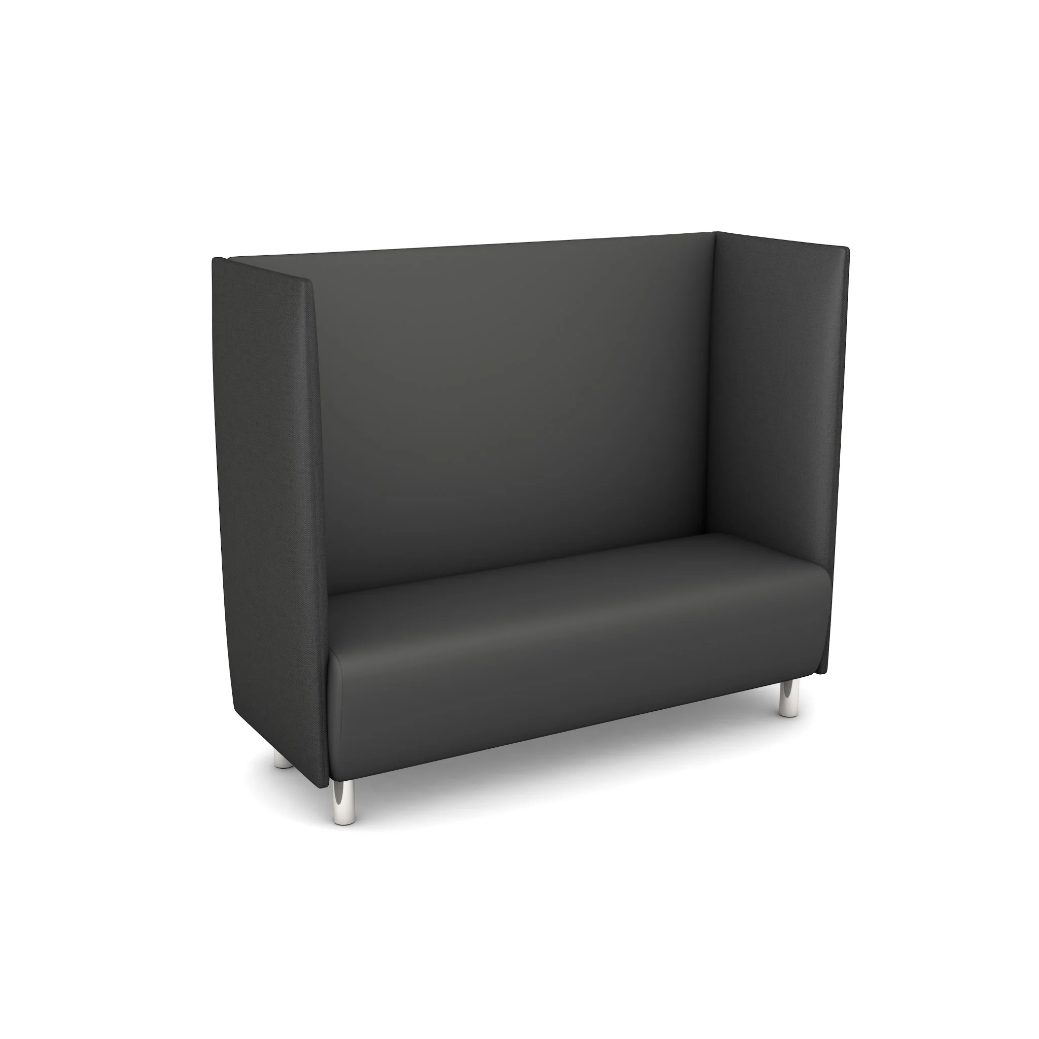 Sofa, Sessel, Hoher Rücken, dunkelgrau, Stoffbezug