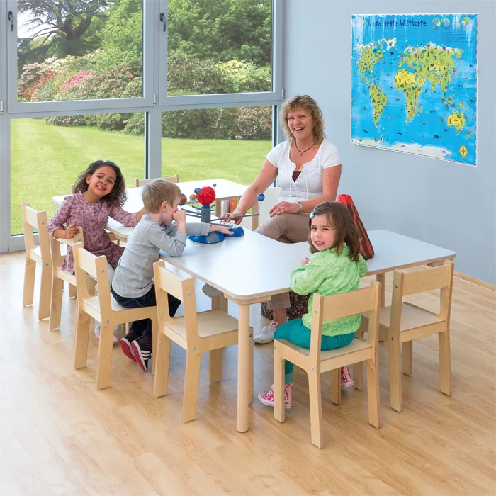 Kindergarten, Klassenzimmer, Kinder, Tisch, Weltkarte
