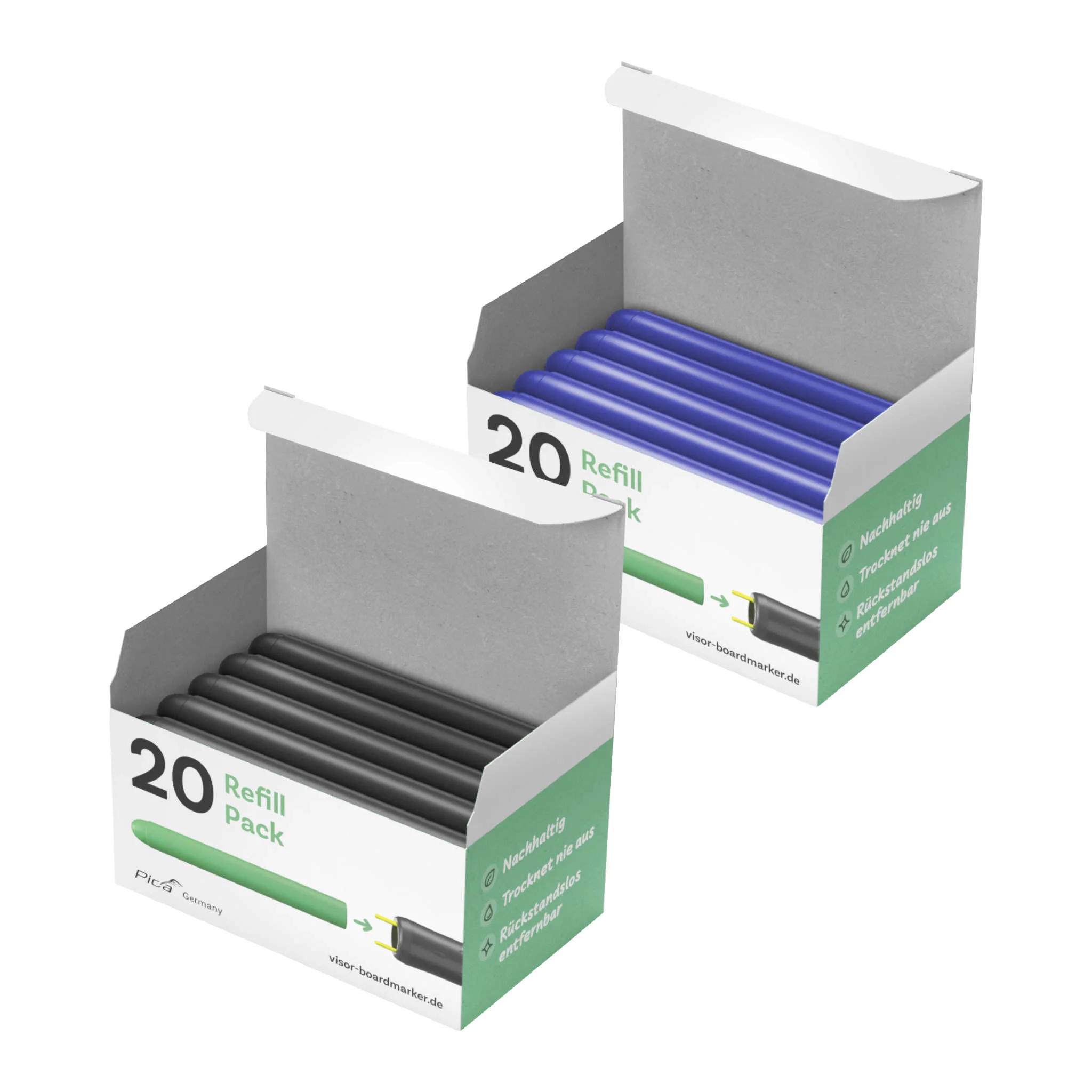Nachfüllpack, Nachfüllkugeln, Schreibminen, Schwarz, 20 Stück