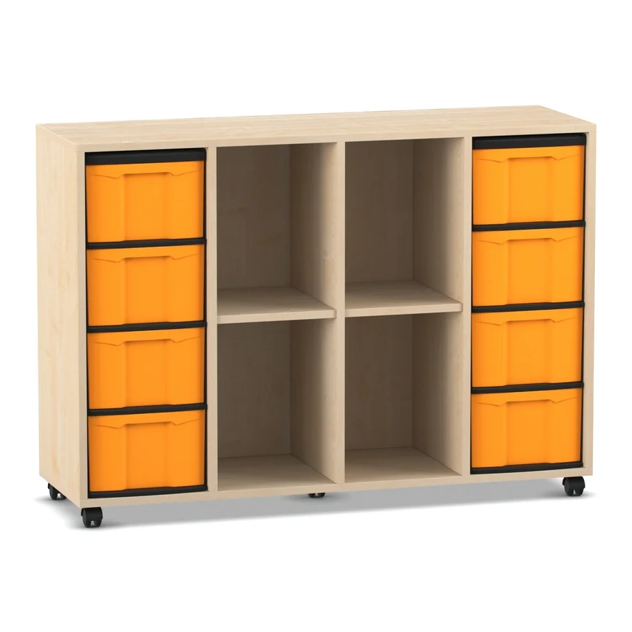 Kartonabler, Werkbank, Rollenset, Schubladen, Kastenwagen