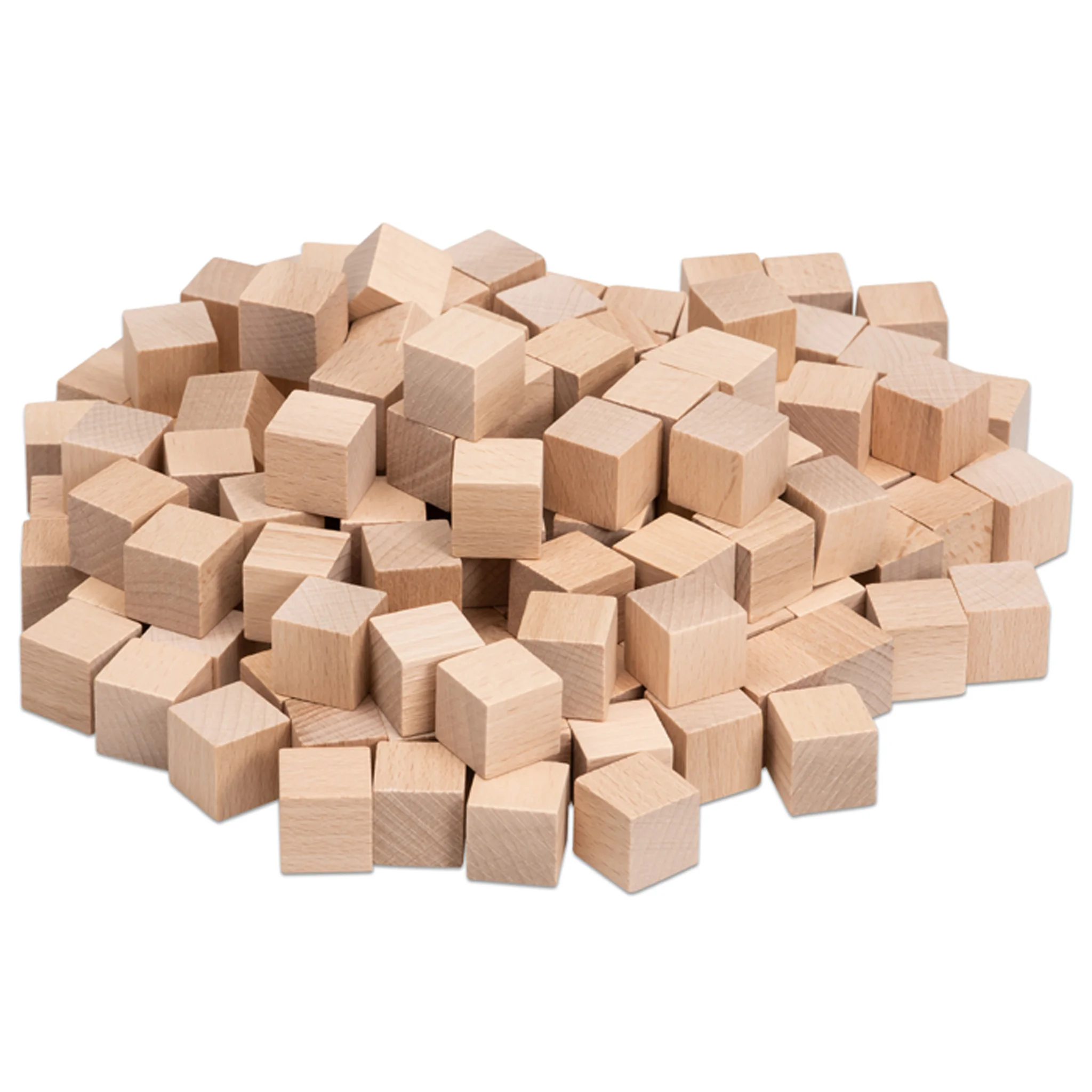 Holzwürfel, Holzbausteine, Naturholz, Bausteine, unbemalt