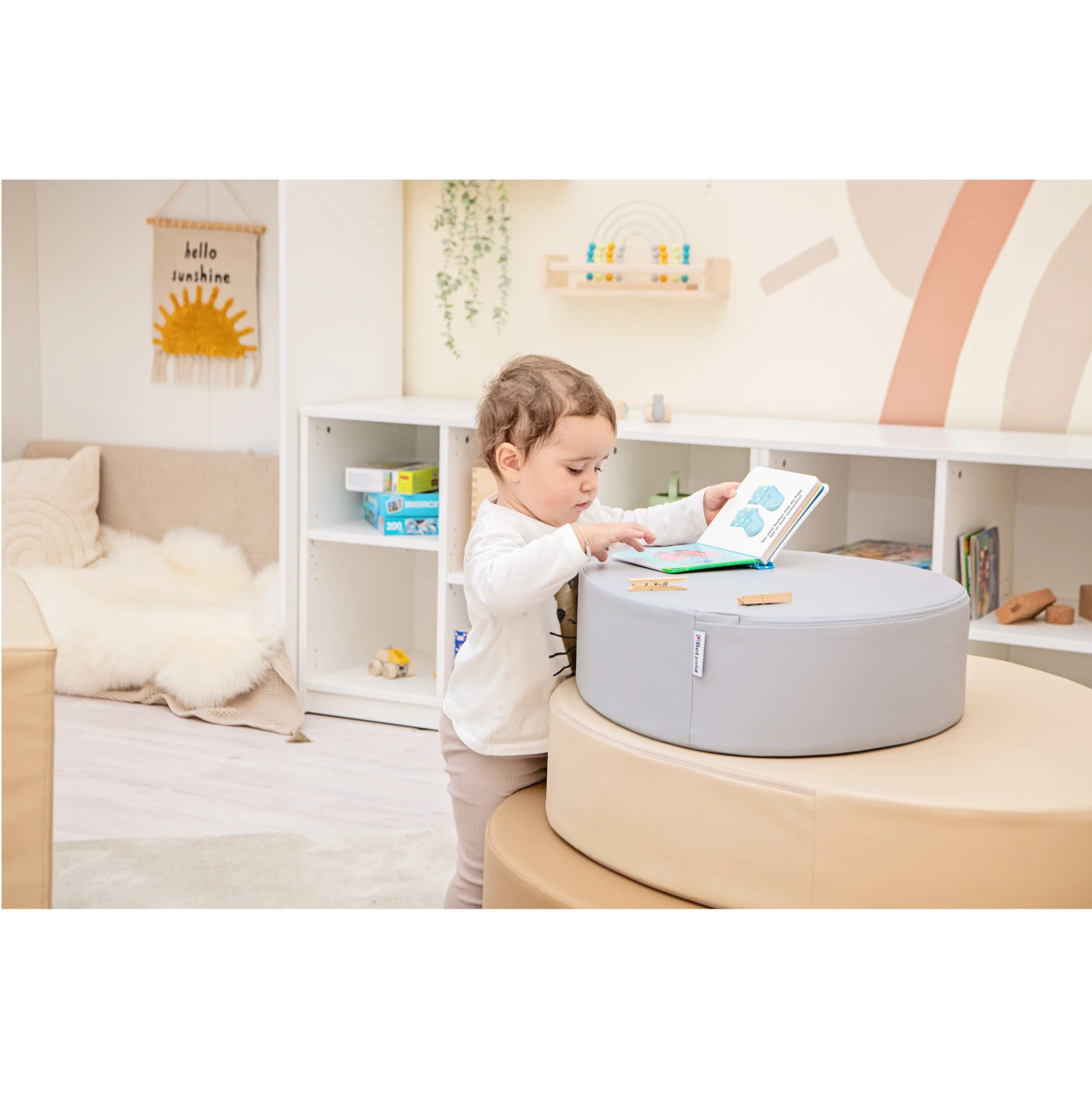 Kinderzimmer, Spielzeug, Lesekreis, Buch, Pufferhocker
