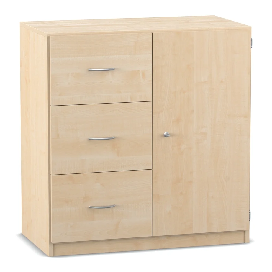 Kast, Schubladen, Holzoptik, Geräteschrank, Senkkopf-Schrank