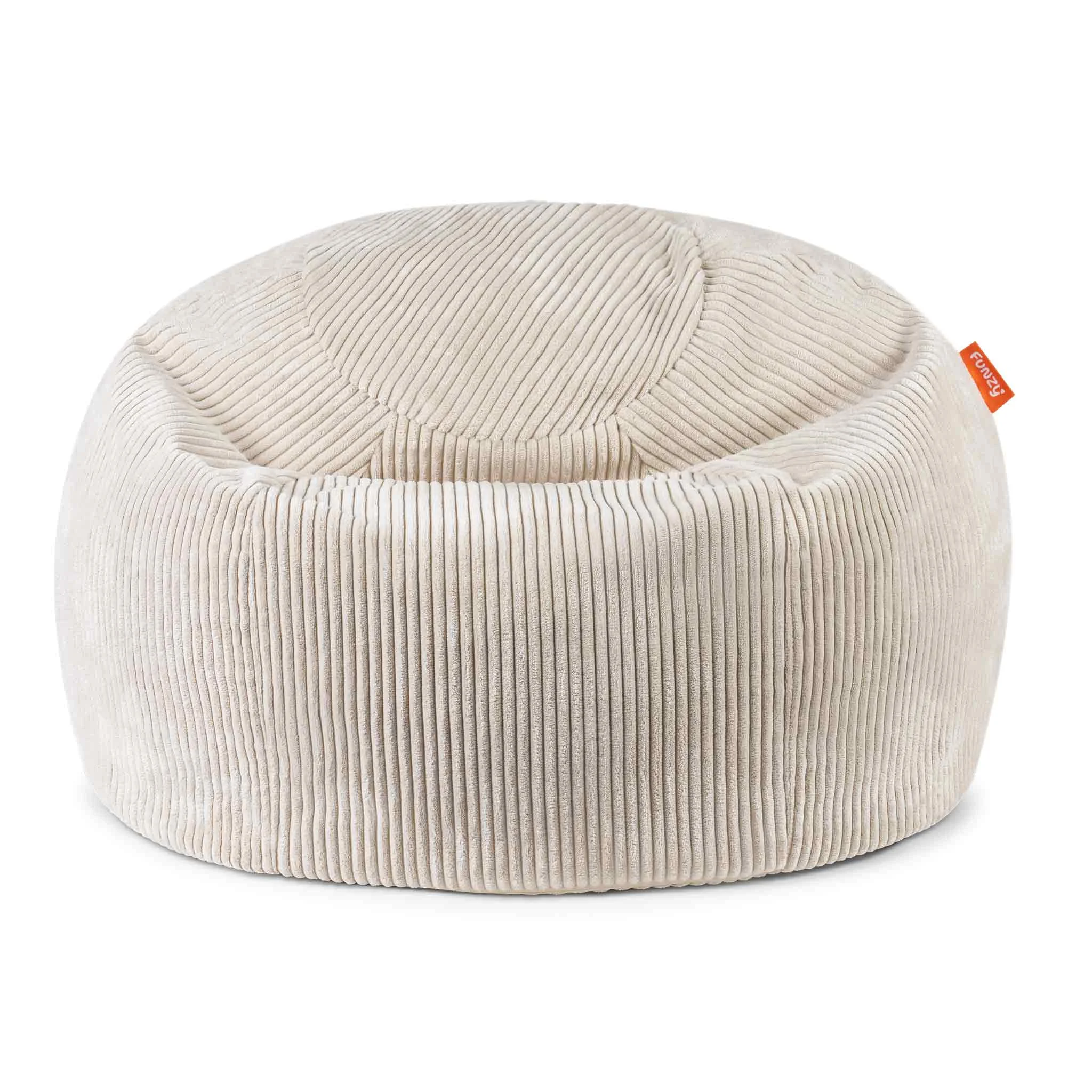Sessel, Korduroy, Beige, Rund, weiches Sitzkissen