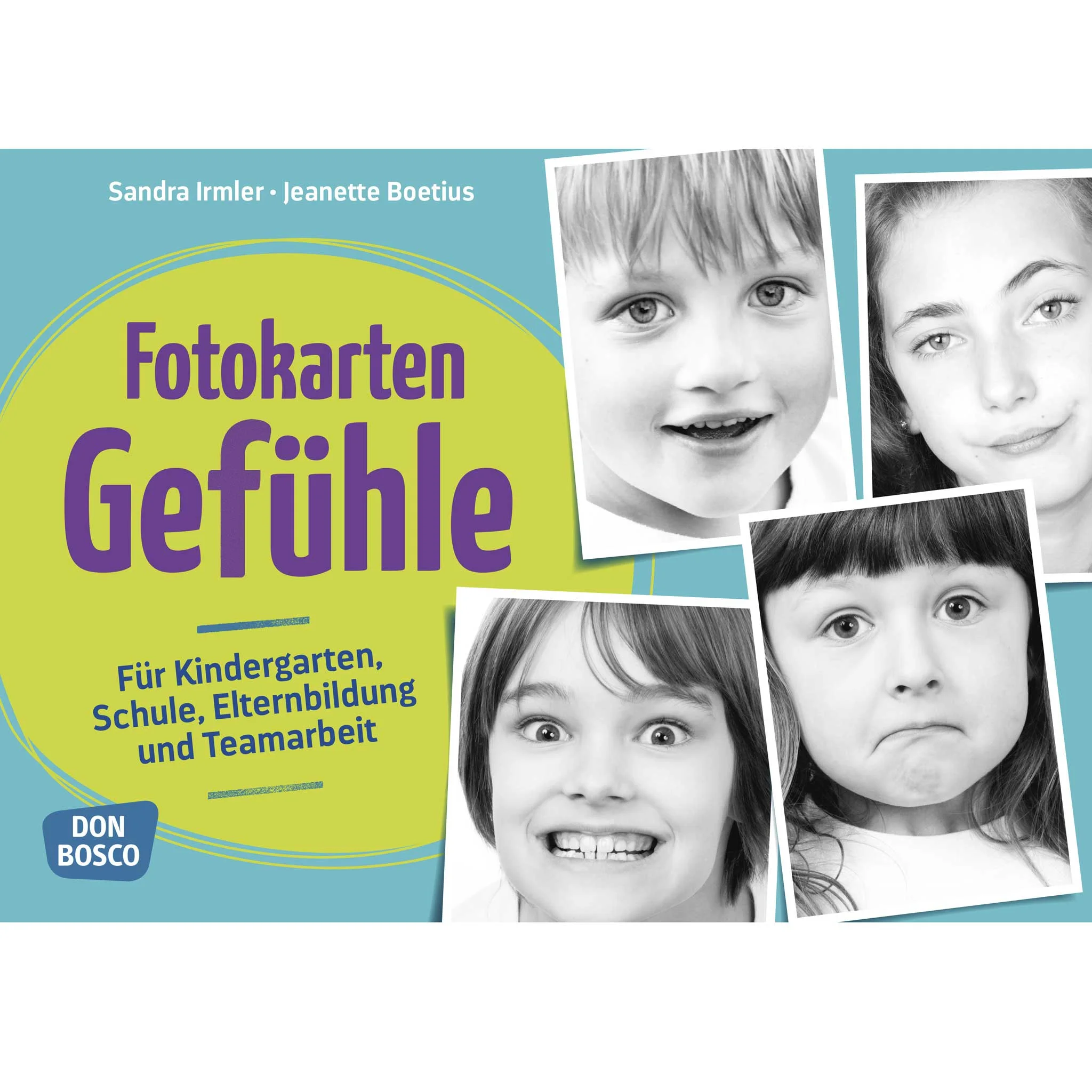 Fotokarten, Gefühle, Kinder, Collage, Schwarz-Weiß