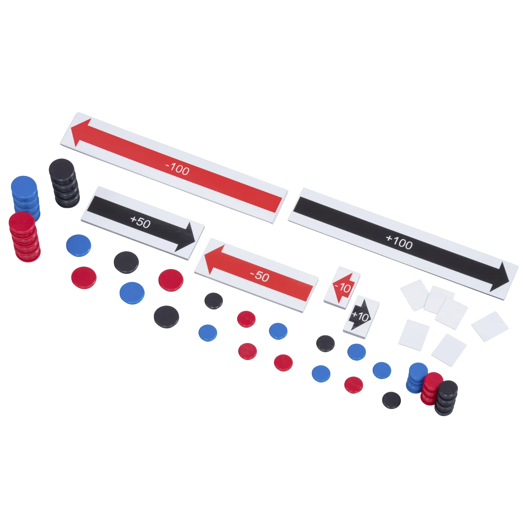 Brettspiel, Punktmarken, rote/blau/ schwarze Scheiben, Punktsymbole, Zielmarker