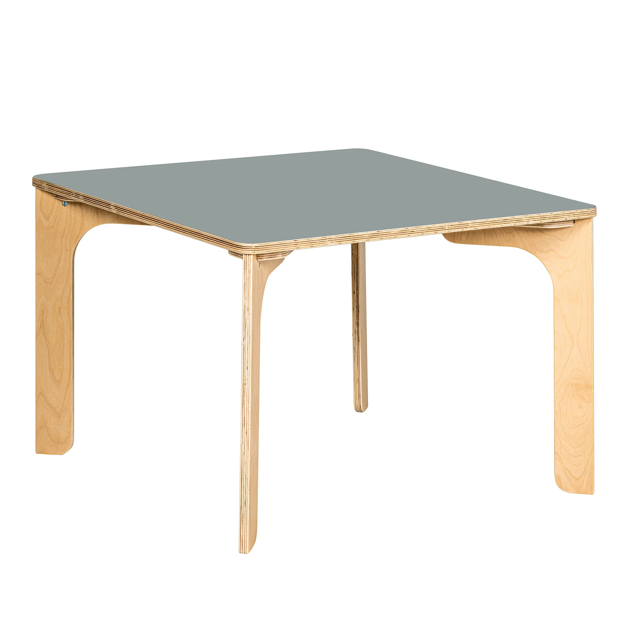 Esstisch, Holz, Vierbeinig, Luftiger Stil, Grauige Tischplatte