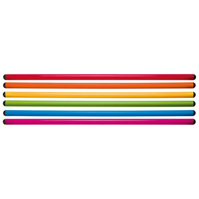 6 Gymnastik-Rhythmik- Stangen, 100 cm