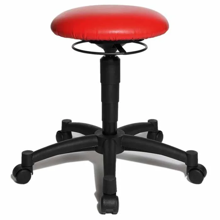 stuhl, bürostuhl, rollen, rot, fußkreuz