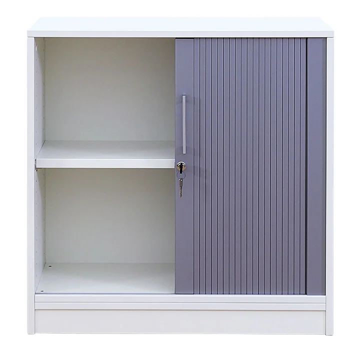 FLEXEO® Office – Rollladen-Schrank H: 80,1 cm, Buche hell
