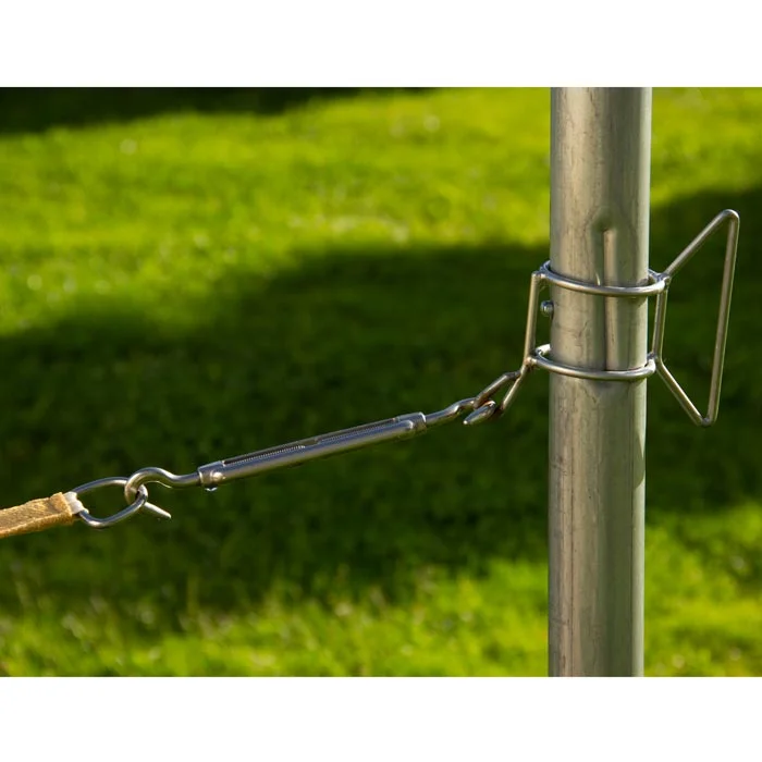 Stahlpfosten, Spannseil, Seilspannsystem, Gartenzaun, Metallbeschläge