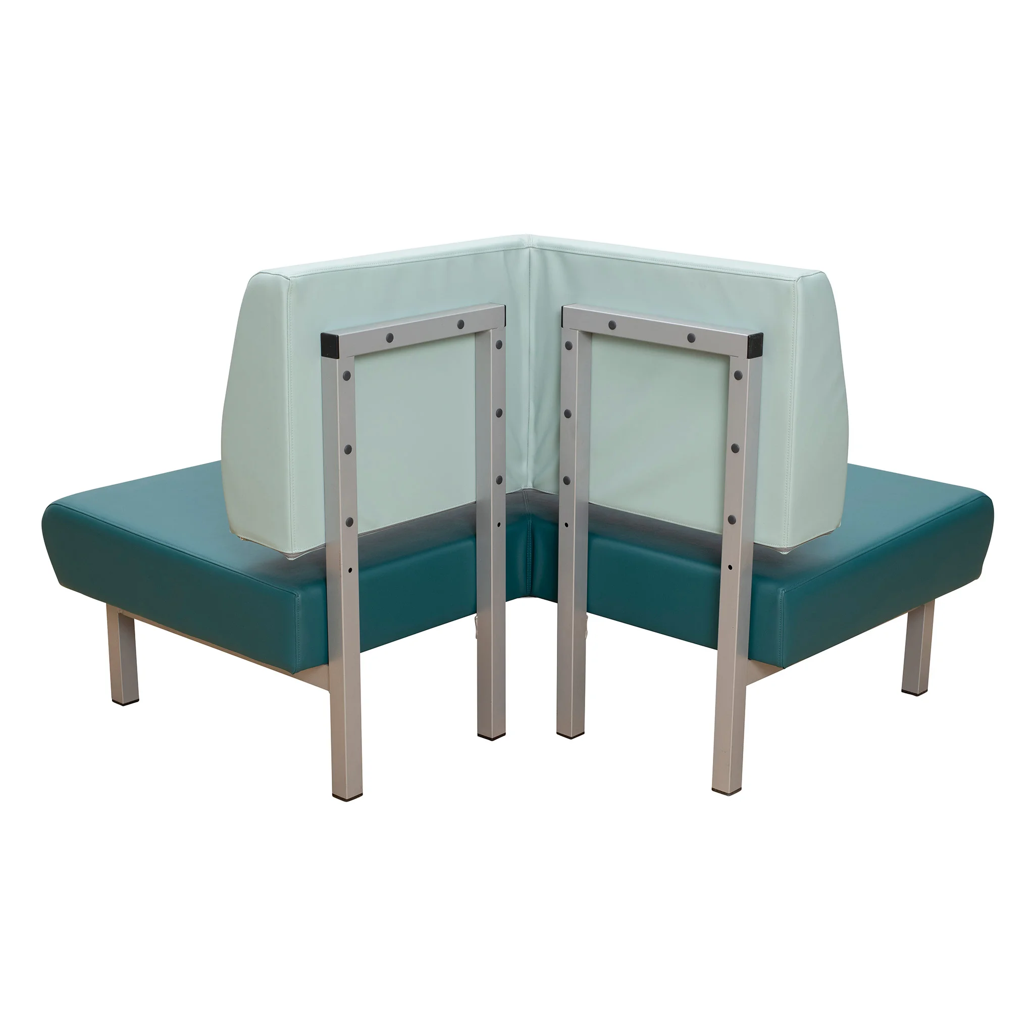 Ecksofa, Sitzgruppe, Teilmöbel, Kunstleder, Metallrahmen
