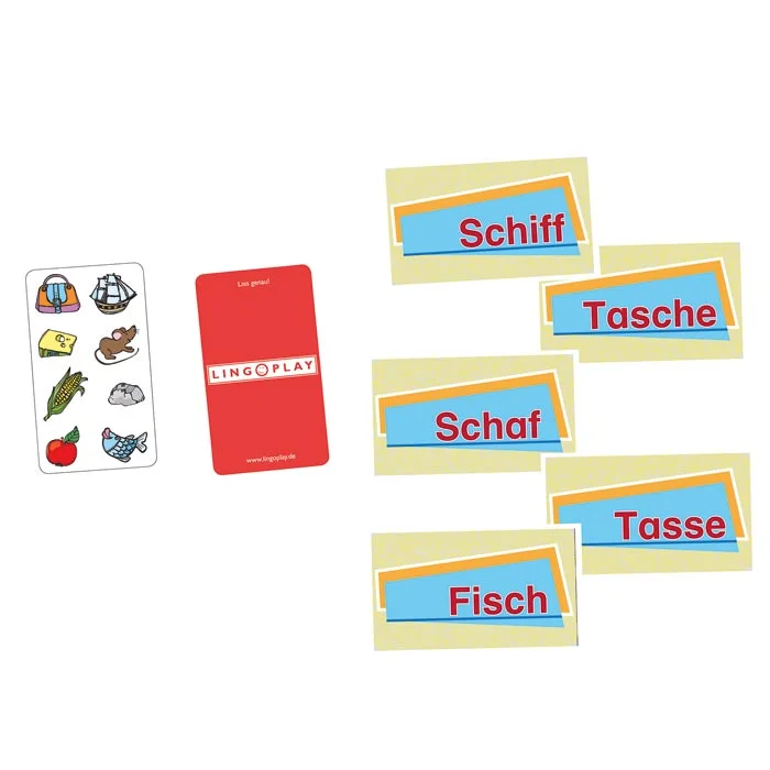 Karten, Lernspiel, Satzbildung, Wörter, Tierfisch-Produkt