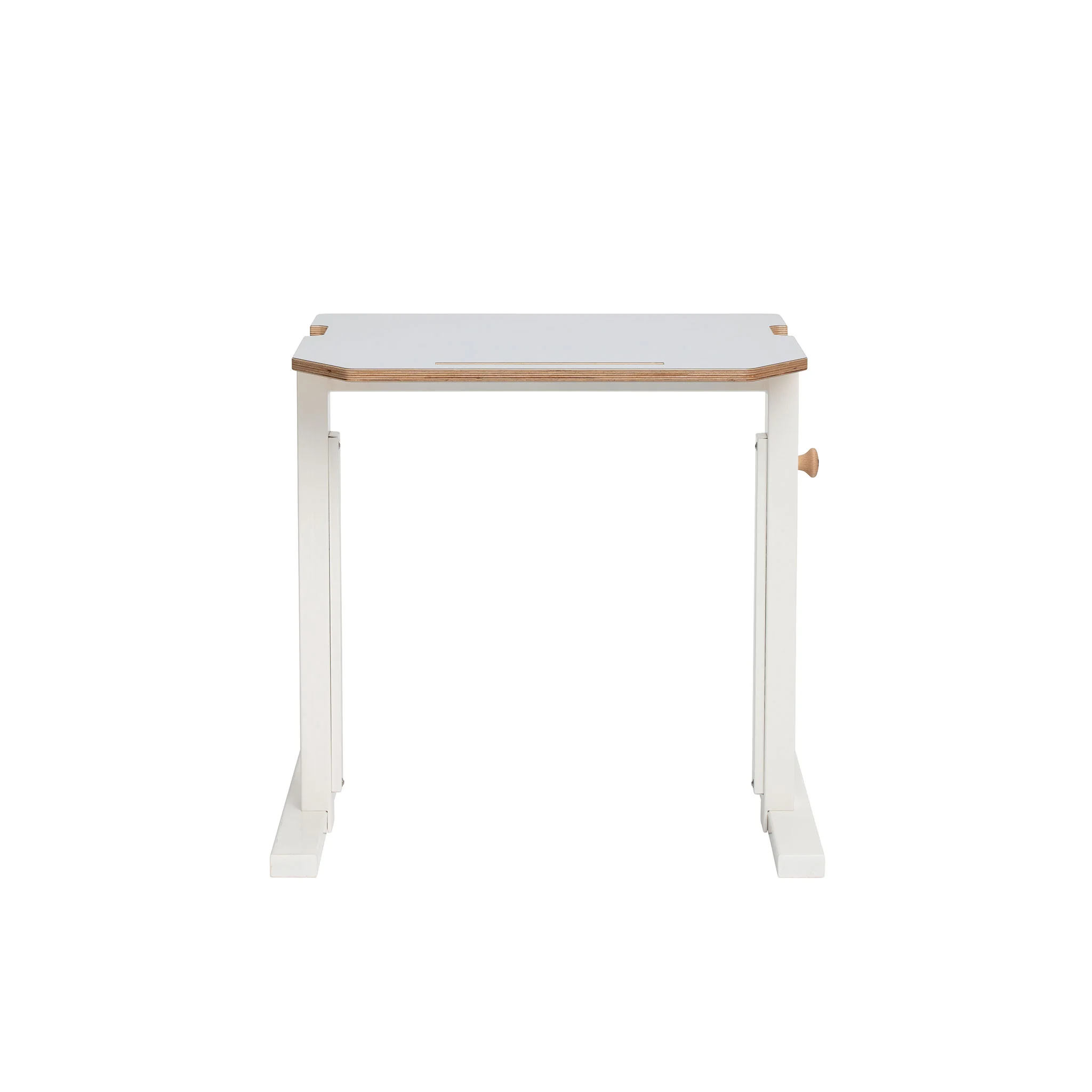 kleiner Schreibtisch, weißer Schreibtisch, Holzkante, verstellbarer Tisch, Klapptisch