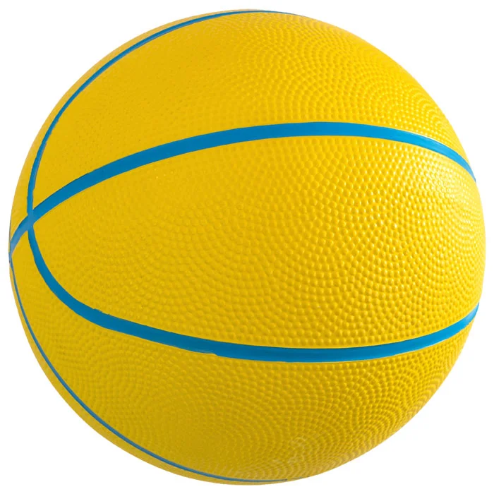 Basketball, Gelb, Textur, Gummi-Oberfläche, Blaue Linien