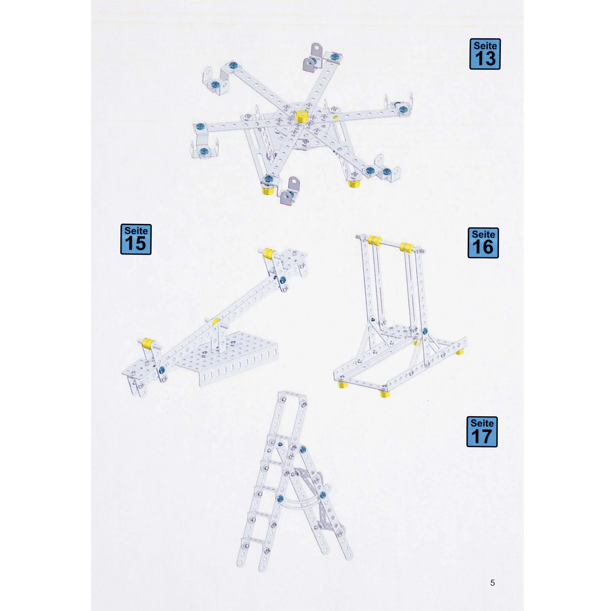 Konstruktionsbausatz, Metallbauteile, Stahlbausteine, Schraub-Verbindung, Robuste Struktur