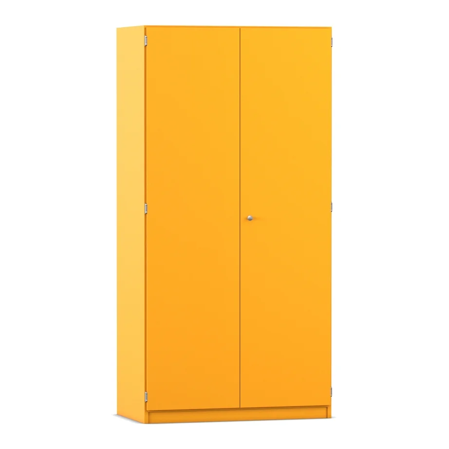 Schrank, Kleiderschrank, Garderobenmöbel, 2türig, orange