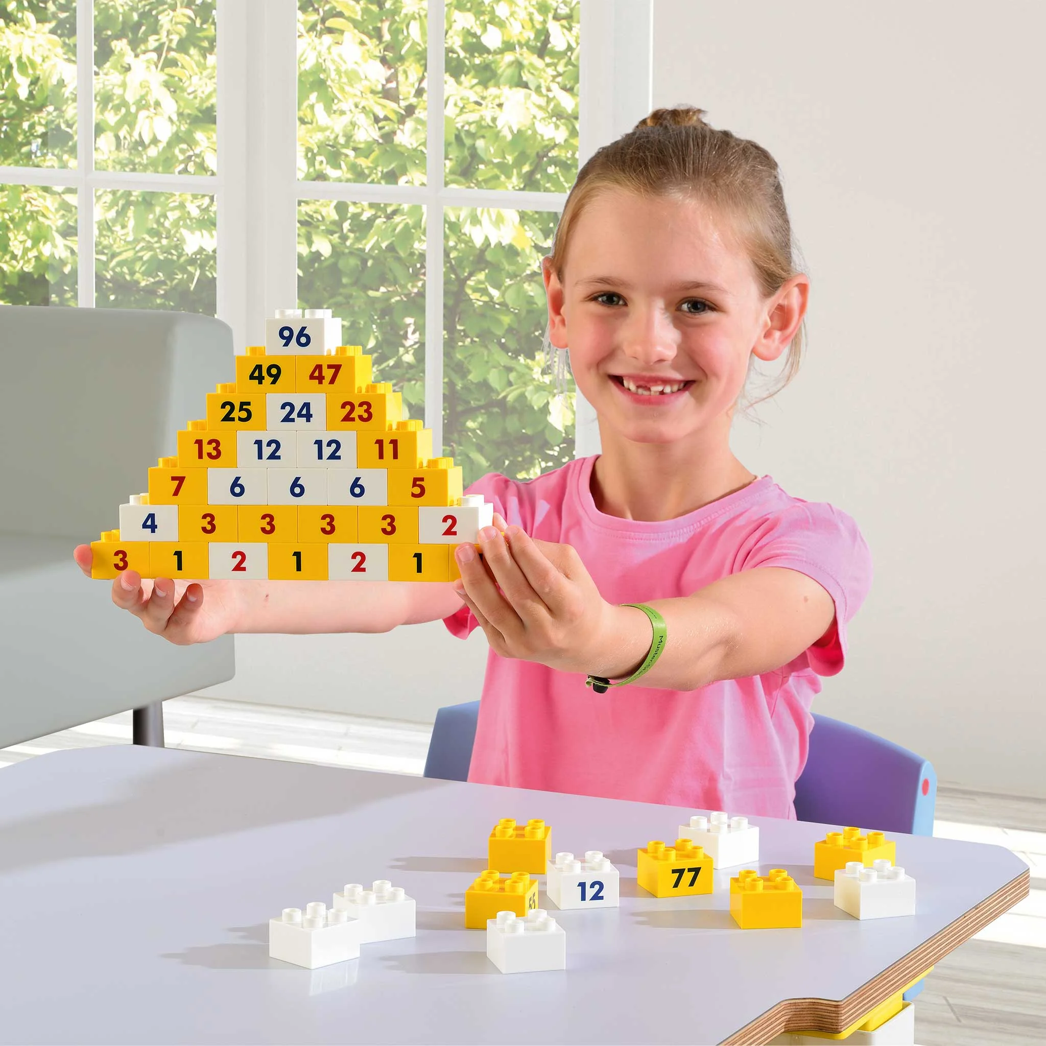 bauklotsen, Pyramide, Matte, Kinder, Spielzeug