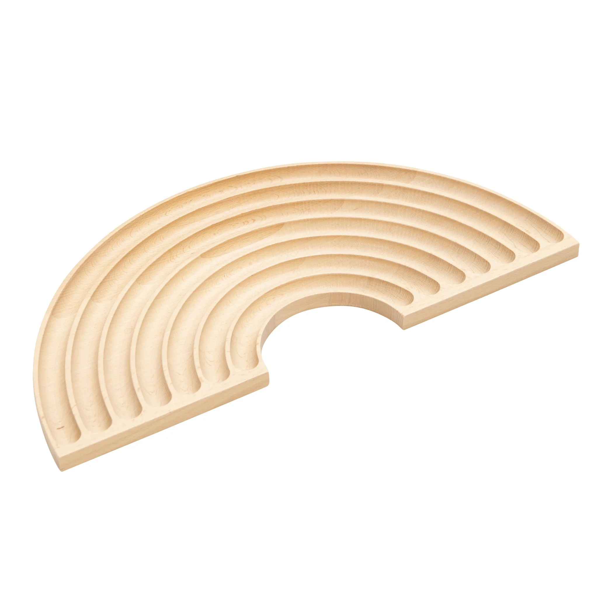 Holzbrett, Halbkreis, Schubladenorganizer, Natürliche Farbe, Räffelstruktur