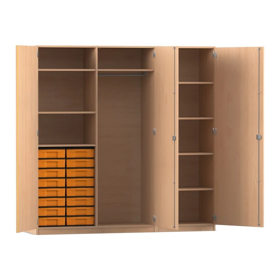 Flexeo® Systemschrank Pluto, Buche hell
