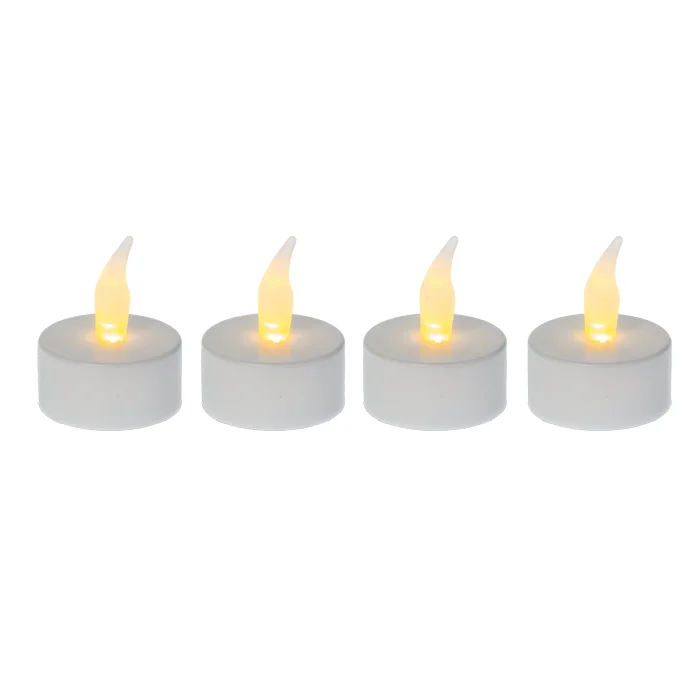 Teelichter, LED-Teelichter, Kleine Kerzen, 4er Set, Kunststoff-Teelicht