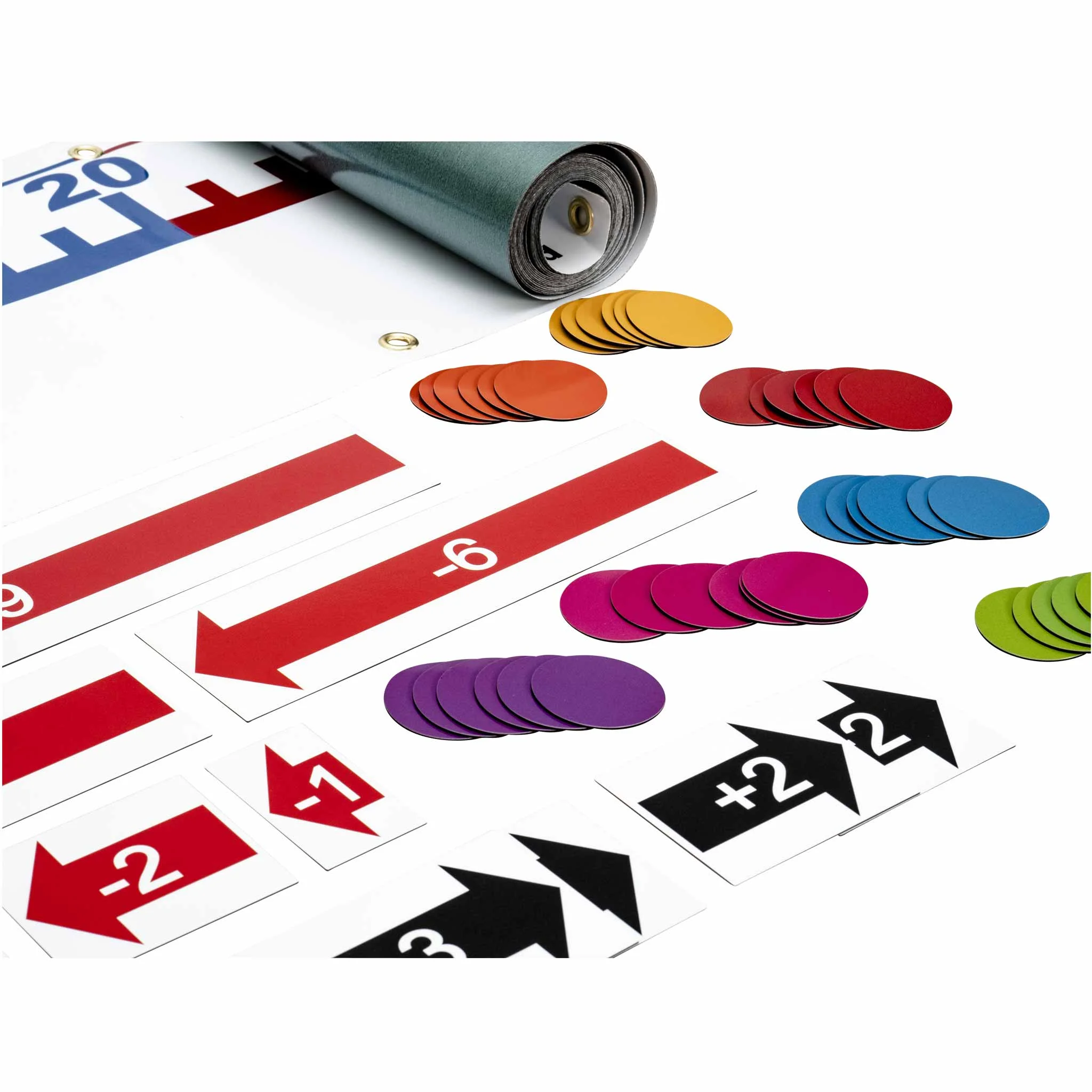 Brettspiel, Farben-Scheiben, Punktezähler, Punktscheiben, Regelblatt