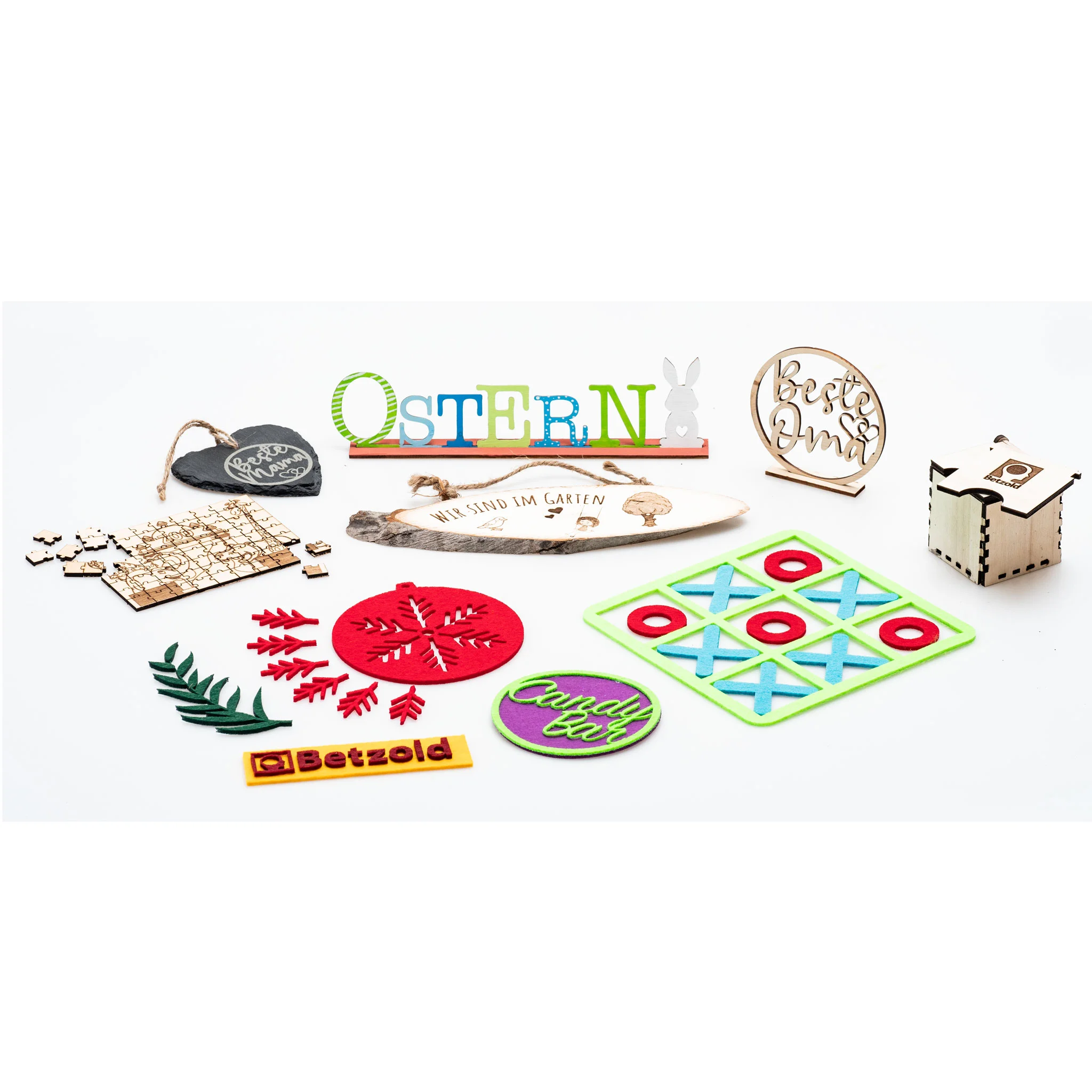 Holzdekoration, Ostern, Dekoschnitte, Figuren, Bastelset