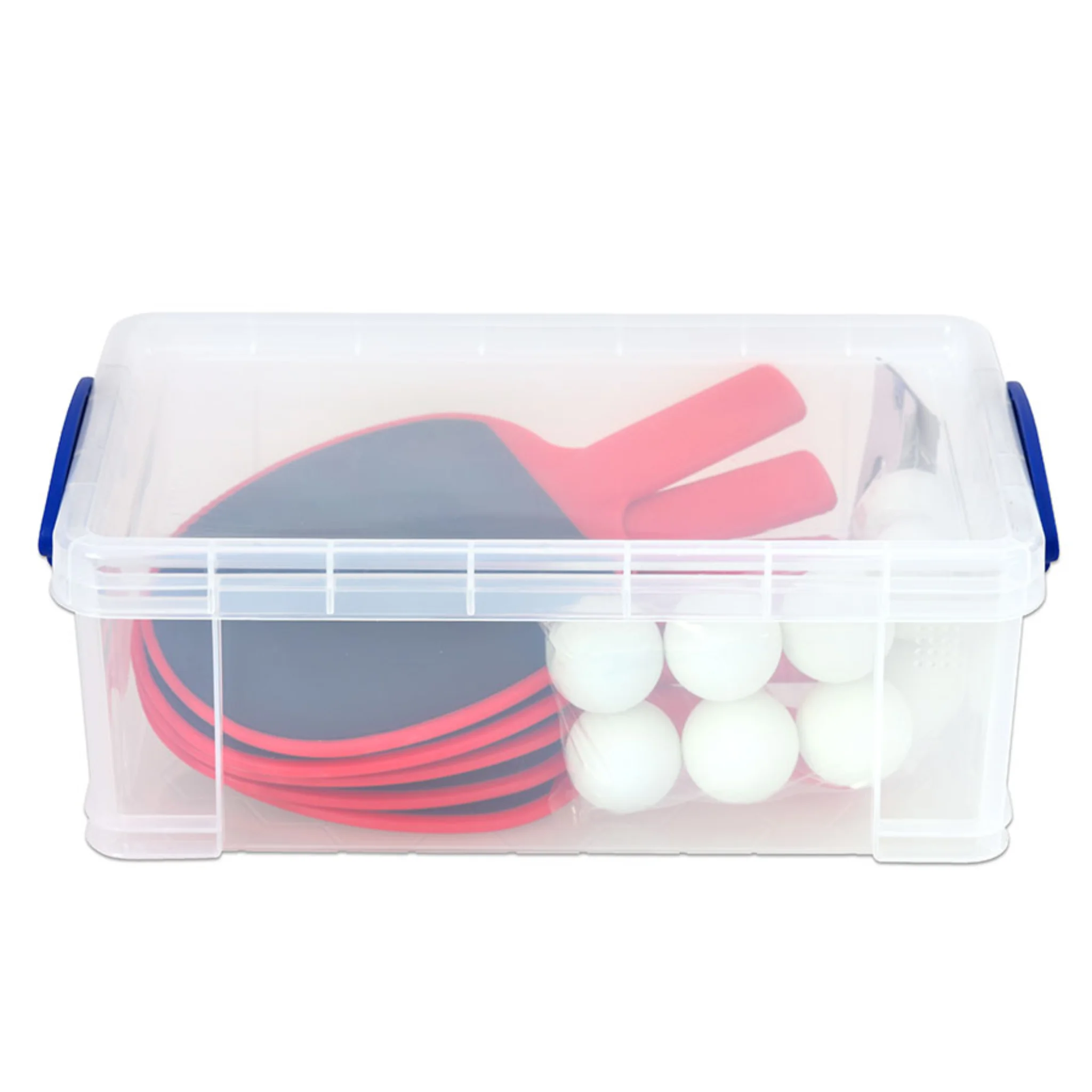 Tischtennis-Set, Tischtennisbälle, Schläger, Aufbewahrungsbox,  rote/weiße Bälle