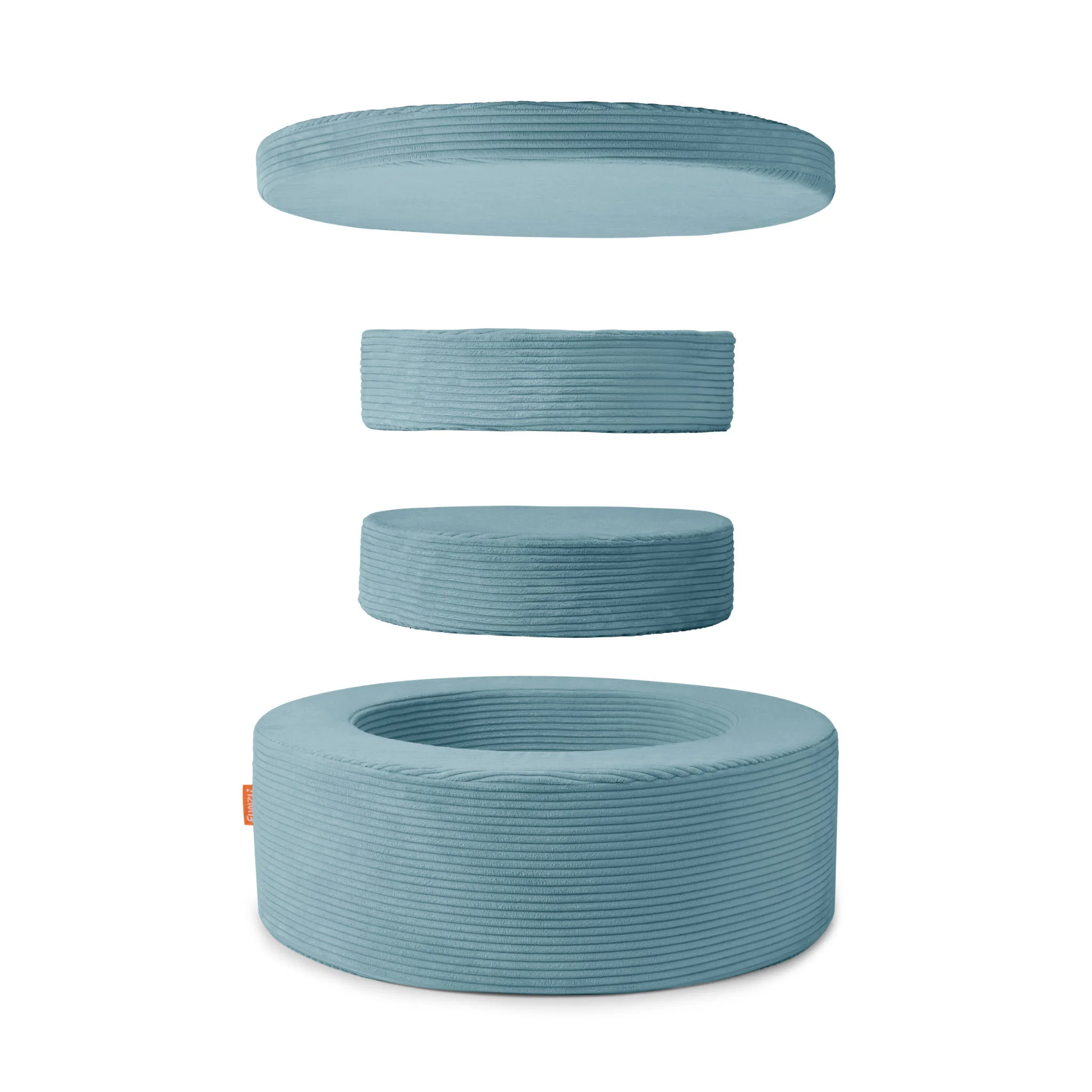 cordon, round plush, foam, blue, soft, ring pillow