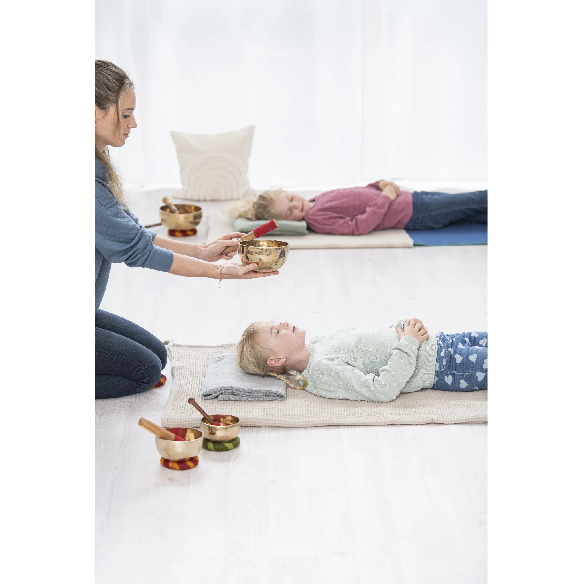 Yoga, Meditation, Schalen, Kind liegen, Entspannung