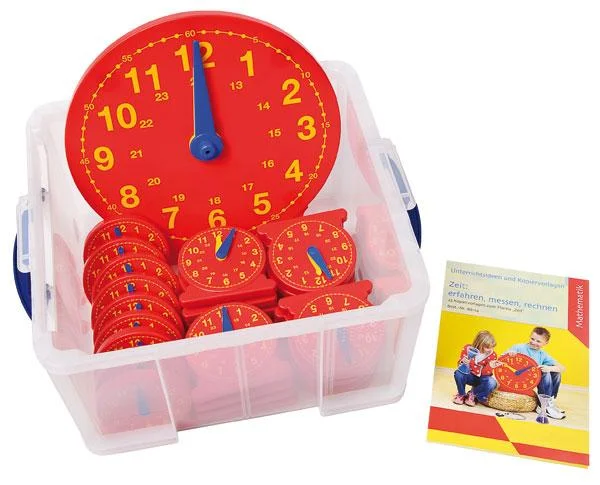 Timer-Spielzeug, Lernuhr, Unterrichtsset, rote Uhren, Zählen üben