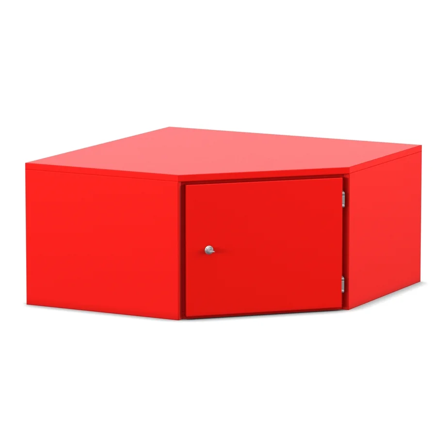 roter schrank, aufbewahrungskiste, Eckschrank, Metallgriff, rot-rot