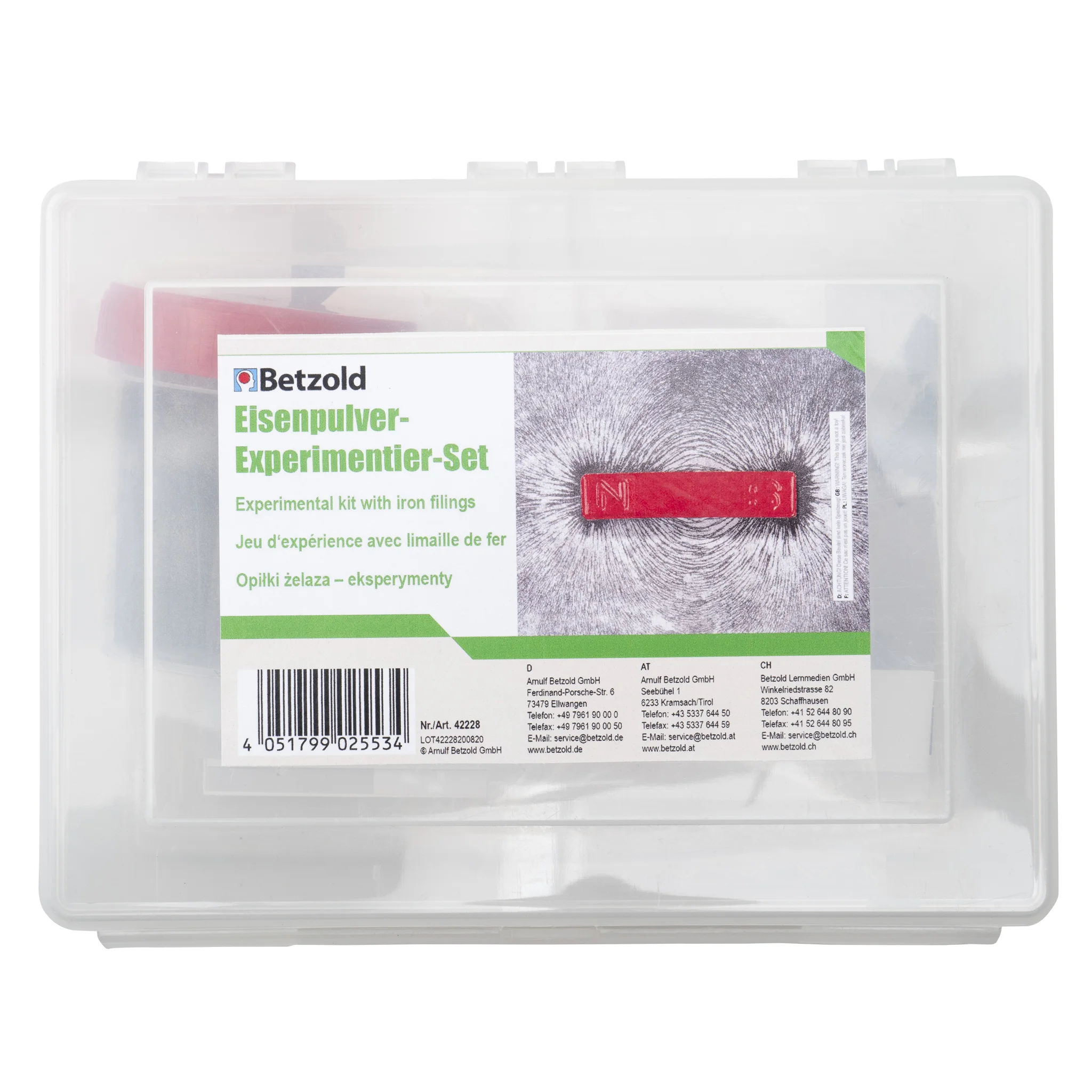 Experimentier-Set, Eisenpulver, Kasten, Betzold, Bausatz
