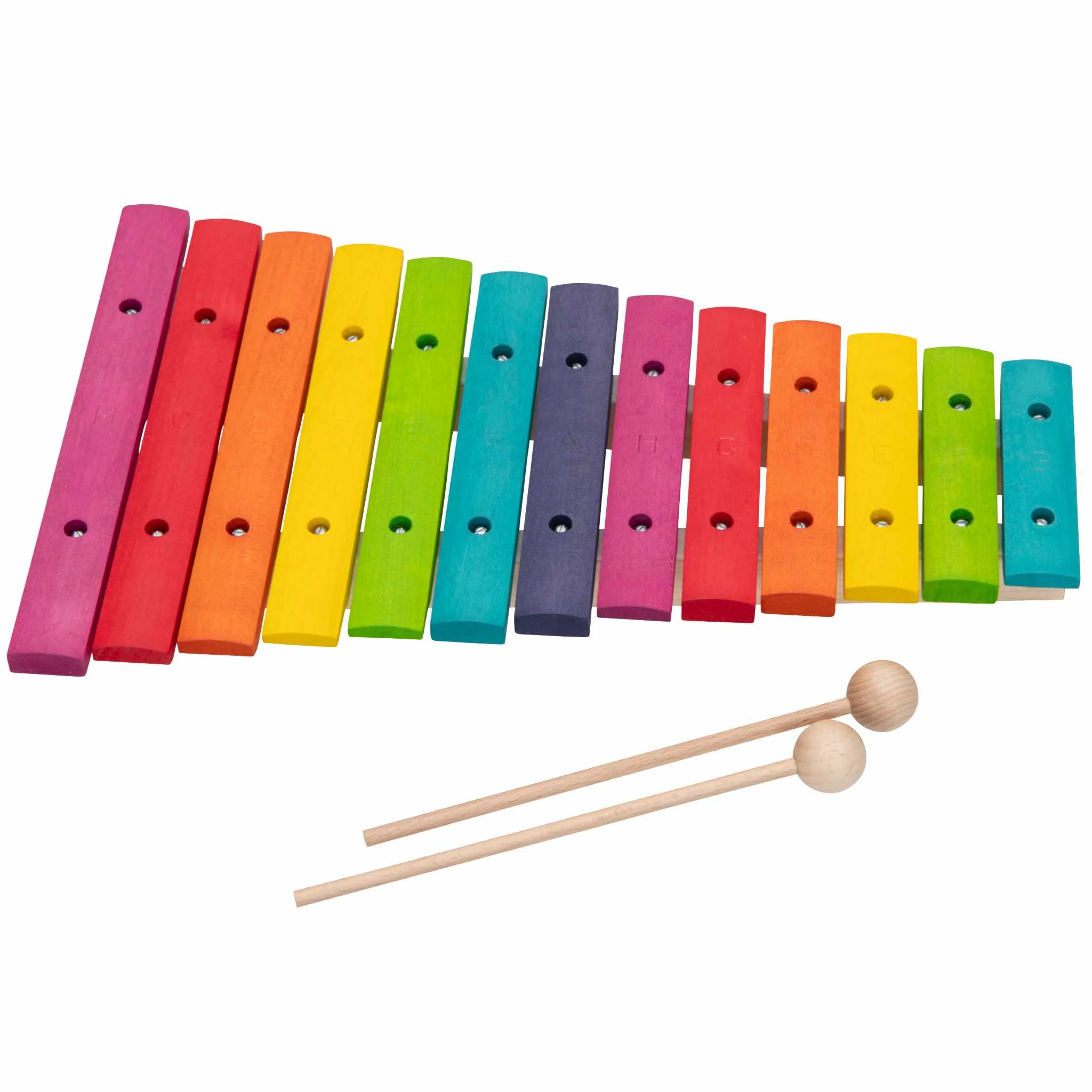 Kinder xylophon, Holz xylophon, Regenbogen farbig, Stäbe xylophon, Schlegel Holz