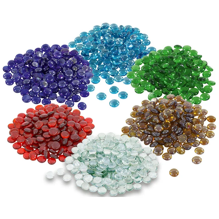 glassteine, bunte steine, flache runde perlen, bunte farben, bastelperlen