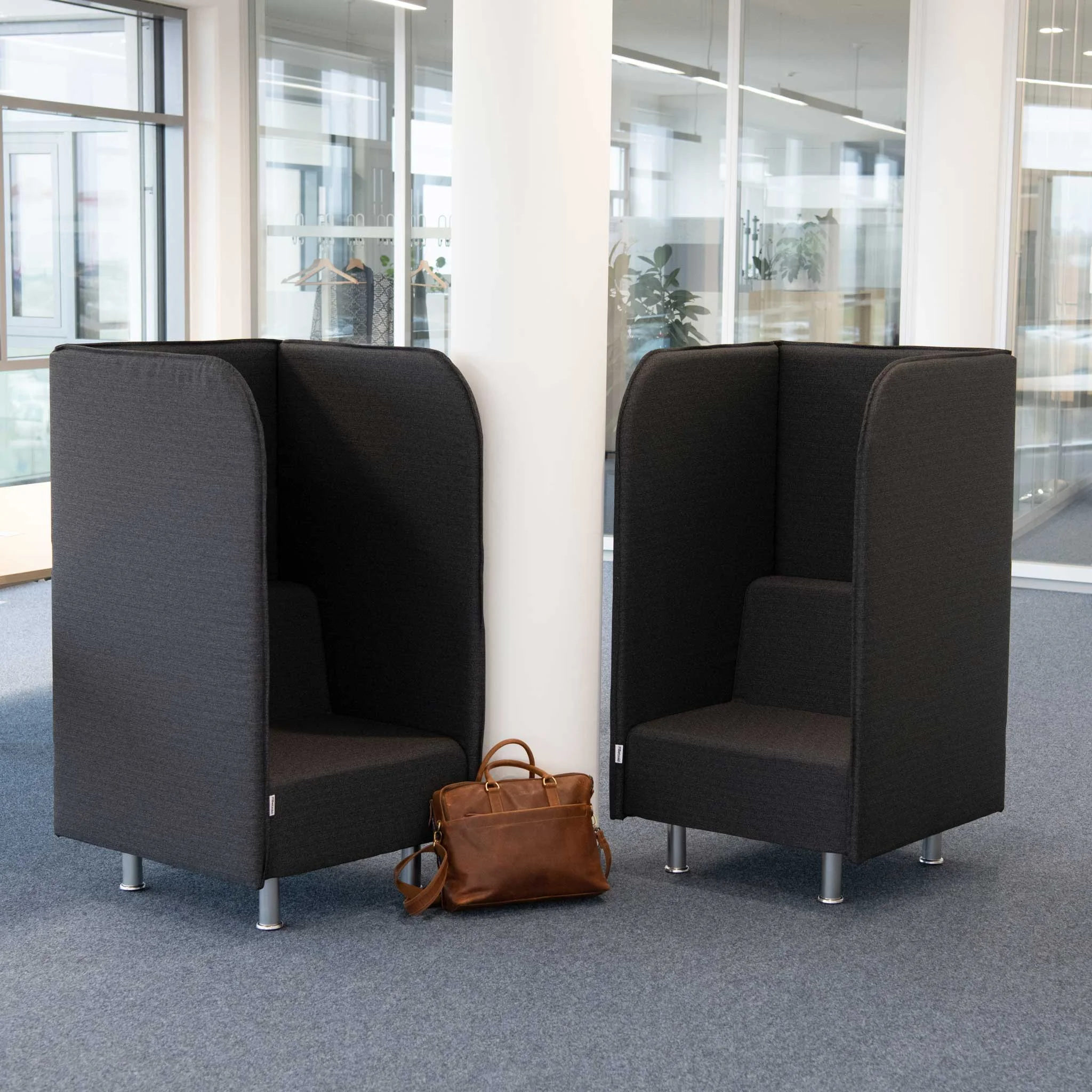 Sessel, Nischen-Sessel, Raumtrenner, Stoffbezug, Büro-Set