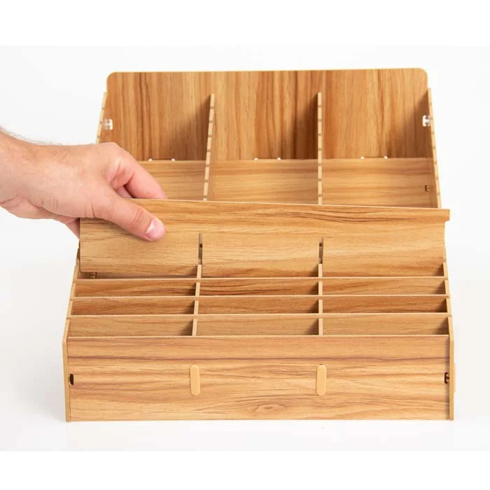 Holzregal, Schubladenorganizer, Arbeitsorganizer, Holz, Modularer Stauraum