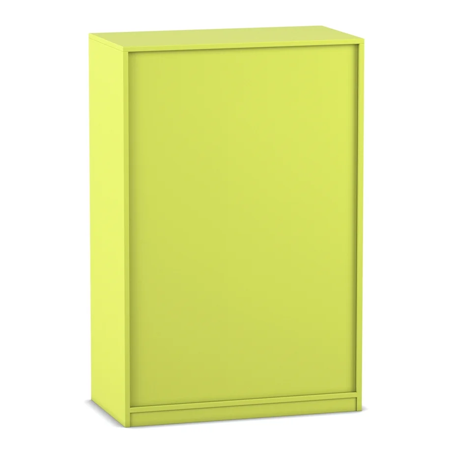 Schrank, Schubladenloser Kleiderschrank, Hochschrank, Gelb, Minimalistisch