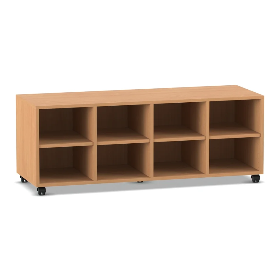 regal, möbel, rollen, holz, fächer
