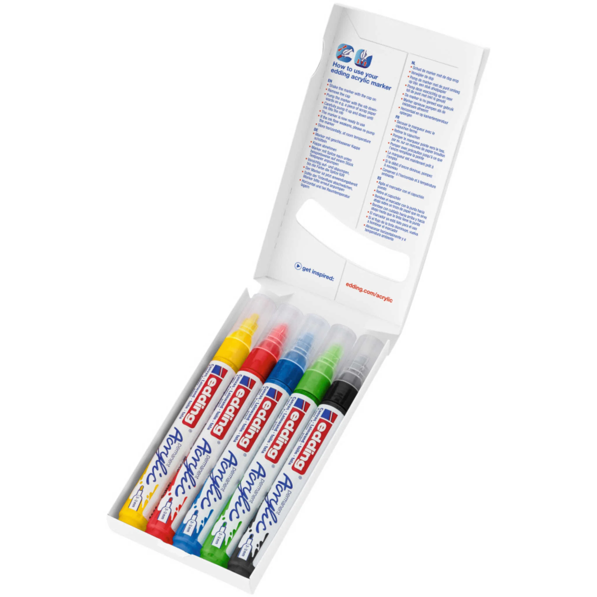 Marker, Wasserfest, Kunstmarker, 6 Farben, Fluoreszierend