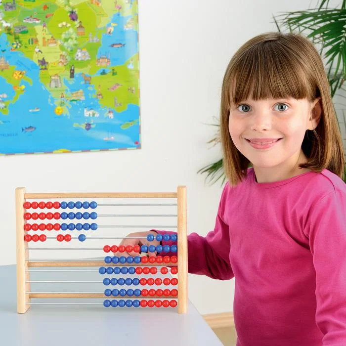 abacus, reifenrechen, holz, spielzeug, kind