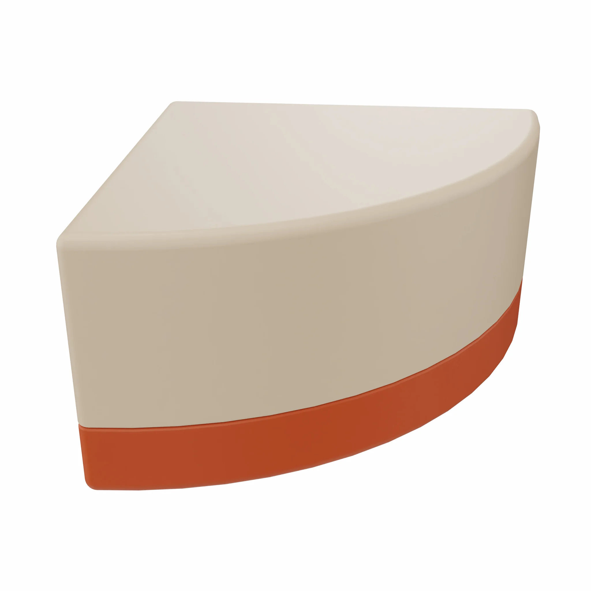Eckventil, Sitzkissen, Winkelbank, Beige, oranger Rand