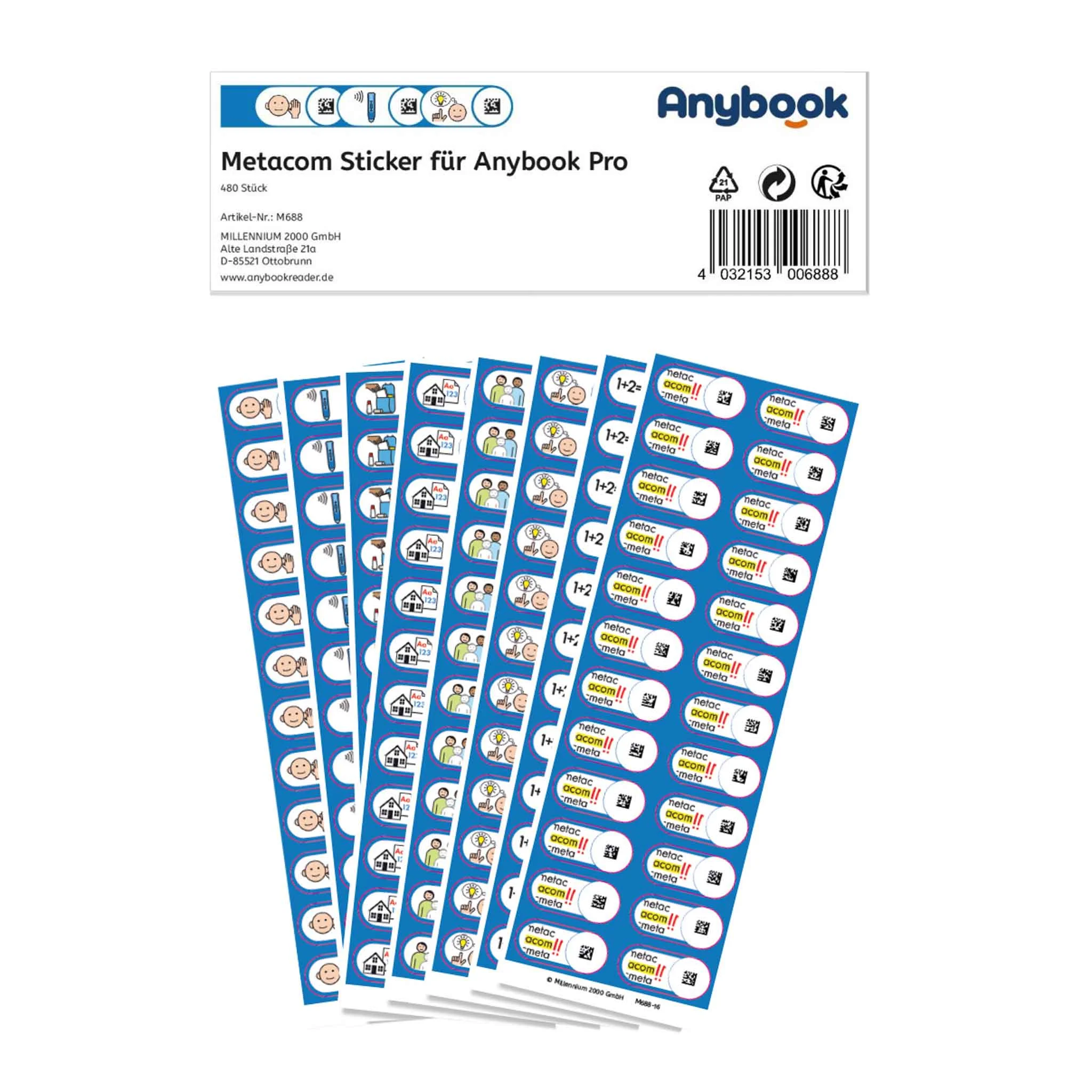 Sticker, Metacom, Anybook, Pro, Sticker-set