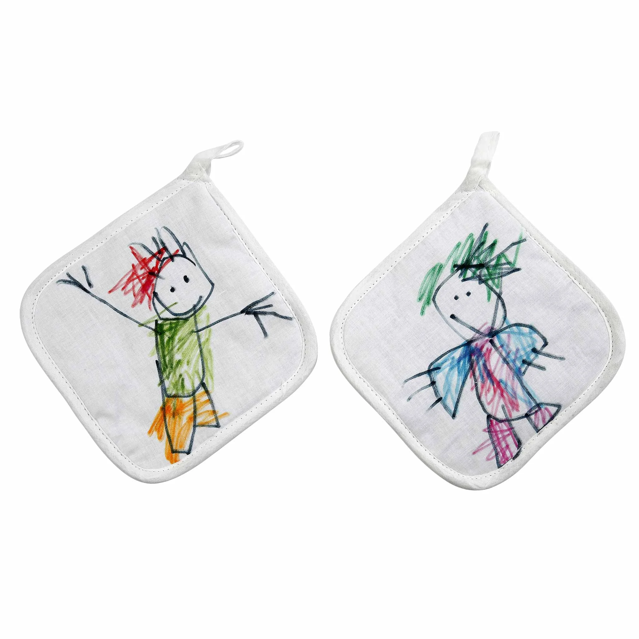 Kinderhandtuch, Topflappen, Waschlappen, Baumwolle, handgemalt