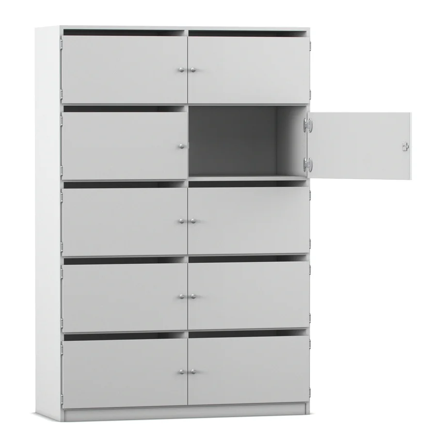 Metallschrank, Aufbewahrungsschrank, Schubladenschrank, Kasten mit Türen, Korpus aus Metall