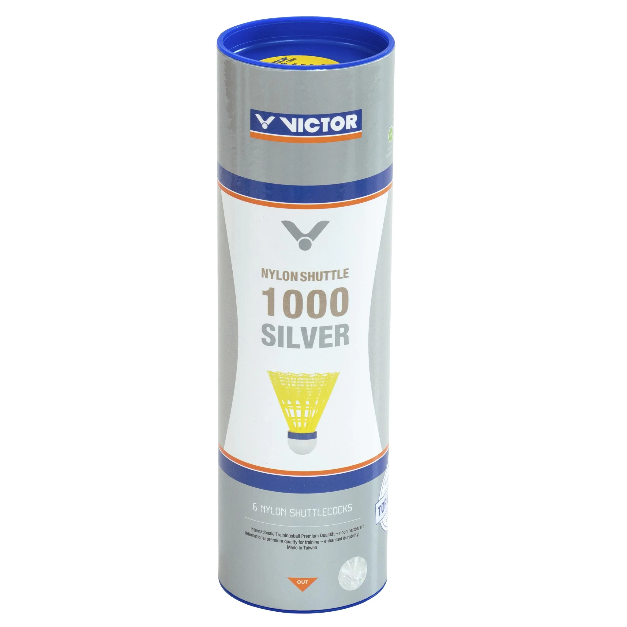 nylon Shuttle, Badmintonshuttle, Silber, Shuttlecock-Röhre, Victor Markenzeichen